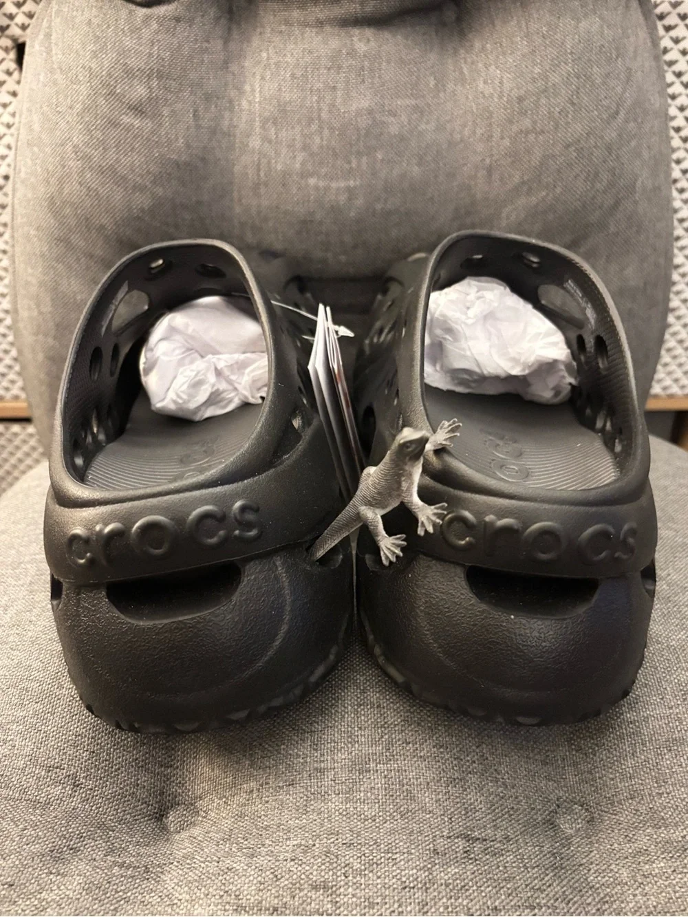 CROCS CAGED CLOGS BLACK, size W9